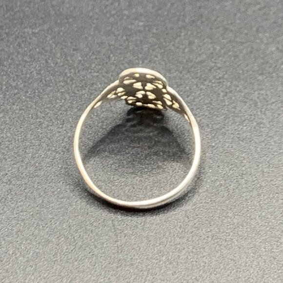 VTG Solid Sterling Silver 925 Pierced Filigree Design Statement Ring Size 7.75 - Picture 4 of 9